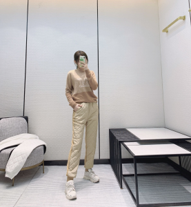 Luxury Womens Clothing Burberry Pants Apricot SML A198PP380 AA145640