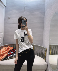 Luxury Womens Clothing Chanel Coco No5 White Cotton T Shirt SML A198PP280 AA145644
