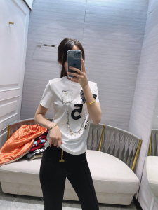 Luxury Womens Clothing Chanel Coco No5 White Cotton T Shirt SML A198PP280 AA145644