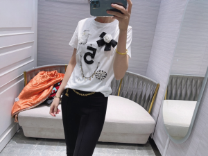 Luxury Womens Clothing Chanel Coco No5 White Cotton T Shirt SML A198PP280 AA145644
