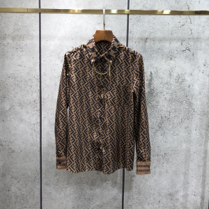 Fendi FF Jacquard Silk ShirtXL 