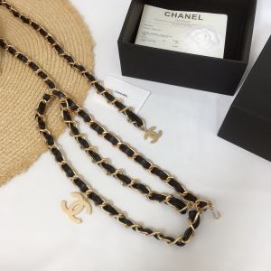 Luxury Womens Belts Chanel Vintage Gold CC Logo Chain Belt A28PP240 AA145708