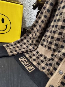 Luxury Womens Clothing Fendi FF Jacquard Knitwear Cardigans SML A40PP480 AA145778