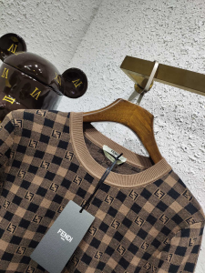 Luxury Womens Clothing Fendi FF Jacquard Knitwear Sweaters SML A40PP480 AA145777