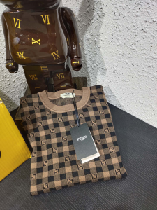 Luxury Womens Clothing Fendi FF Jacquard Knitwear Sweaters SML A40PP480 AA145777