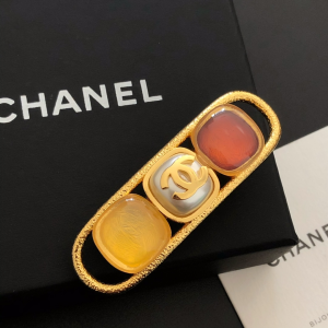 Chanel Gold CC Diamond Brooch 