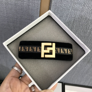 Luxury Womens Jewelry Fendi FF Logo Hair Clip Accessory A52PP120 AA145792