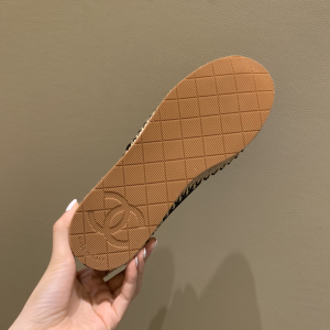 Luxury Womens Shoes Chanel Black Fabric Espadrilles Flats 35 To 39 A136PP410 AA145923