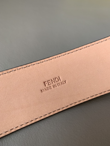 Luxury Mens Belts Fendi FF Buckle Blue Grained Calfskin Belt 40MM A175PP240 AA146161