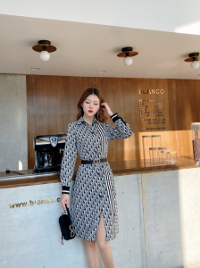 Luxury Womens Clothing Dior Vintage Oblique Shirt Dress SML A154PP580 AA146115