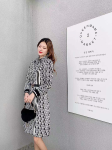 Luxury Womens Clothing Dior Vintage Oblique Shirt Dress SML A154PP580 AA146115