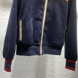 Luxury Womens Clothing Gucci Rib Cotton Velour Zip up Jacket SML A154PP580 AA146119
