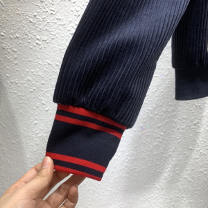 Luxury Womens Clothing Gucci Rib Cotton Velour Zip up Jacket SML A154PP580 AA146119