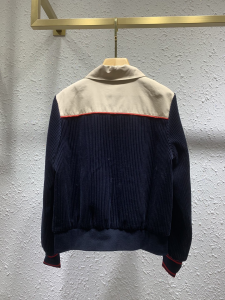 Luxury Womens Clothing Gucci Rib Cotton Velour Zip up Jacket SML A154PP580 AA146119