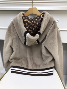 Luxury Womens Clothing Louis Vuitton Plucked Mink Hoodie SMLXL A154PP1280 AA146118