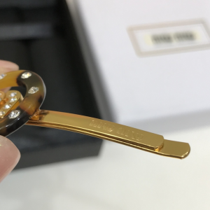 Luxury Womens Jewelry Miu Miu Plexiglas Crystal Hair Clip A152PP110 AA146109