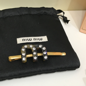 Miu Miu Plexiglas Crystal Hair Clip 