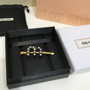 Luxury Womens Jewelry Miu Miu Plexiglas Crystal Hair Clip A152PP110 AA146110