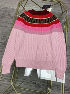Fendi FF Jacquard Knitwear Sweaters Pink 