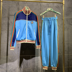 Gucci Technical Jersey Zip up Web Sport Set 