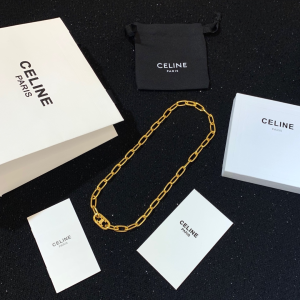 Celine Triomphe Gold Link Necklace 