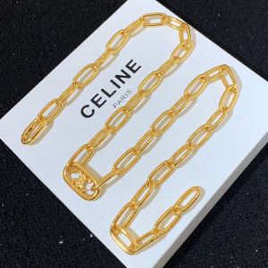 Luxury Womens Jewelry Celine Triomphe Gold Link Necklace A205PP160 AA146206