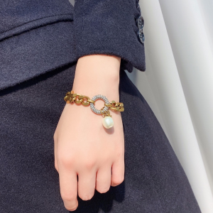 Luxury Womens Jewelry Dior Link Chain Bracelet A205PP160 AA146195