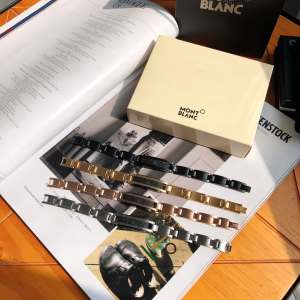 Luxury Mens Jewelry Montblanc Stainless Steel Bracelet Black A52PP120 AA146417