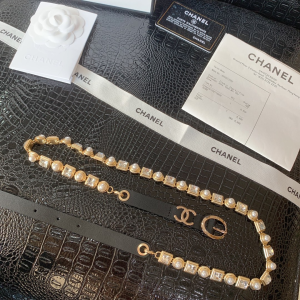 Chanel Crystals CC Logo Chain Belt 
