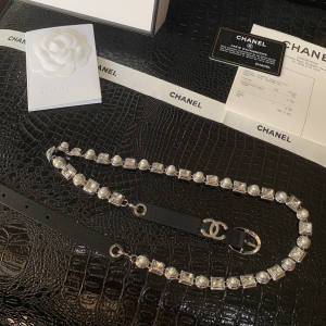 Chanel Crystals CC Logo Chain Belt 