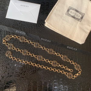 Gucci Gold Interlocking G Chain Belt 