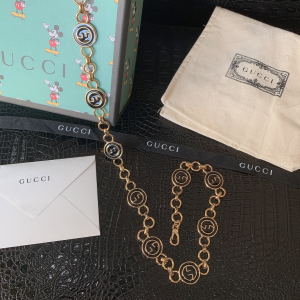 Luxury Womens Belts Gucci Gold Interlocking G Chain Belt A28PP240 AA146315