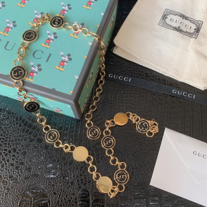 Luxury Womens Belts Gucci Gold Interlocking G Chain Belt A28PP240 AA146315