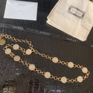 Luxury Womens Belts Gucci Gold Interlocking G Chain Belt A28PP240 AA146316
