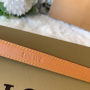 Luxury Womens Belts Loewe Anagram Black Calf Leather Belt 10MM A28PP240 AA146287