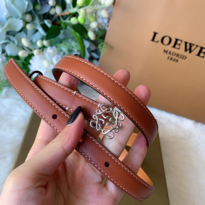 Loewe Anagram Tan Calf Leather Belt 10MM 