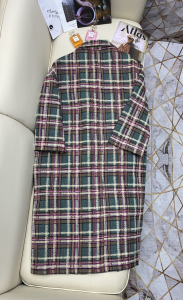 Luxury Womens Clothing Gucci Tweed Wool Long Coat SML A40PP980 AA146363