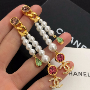 Chanel CC Pearls Earrings 