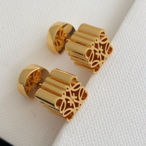 Loewe Gold Anagram Stud Earrings 