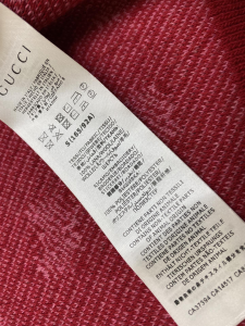 Luxury Womens Clothing Gucci GG Cotton Wool Piquet Cardigan Red SML A130PP480 AA146511