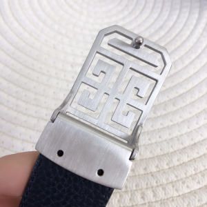 Luxury Mens Belts Givenchy 4G Grained Leather Belt Black 34MM A175PP240 AA146789