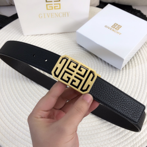 Givenchy 4G Grained Leather Belt Black 34MM 