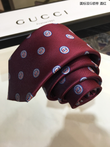 Luxury Mens Ties Gucci Interlocking G Silk Tie Burgundy A151PP140 AA146650