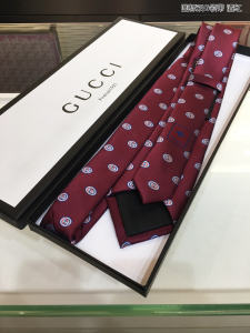 Luxury Mens Ties Gucci Interlocking G Silk Tie Burgundy A151PP140 AA146650