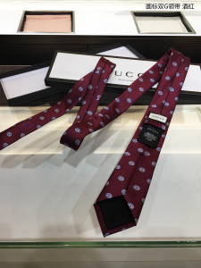 Luxury Mens Ties Gucci Interlocking G Silk Tie Burgundy A151PP140 AA146650