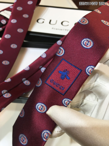 Luxury Mens Ties Gucci Interlocking G Silk Tie Burgundy A151PP140 AA146650