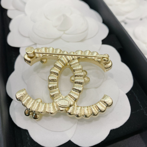 Luxury Womens Jewelry Chanel Vintage Double Crystal CC Logo Brooch A152PP140 AA146759