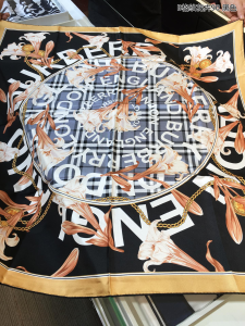 Burberry Check Cashmere Silk Scarf Black 