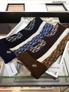 Luxury Womens Scarf Dior Oblique Cashmere Silk Scarf Blue 110x200CM A151PP240 AA146622