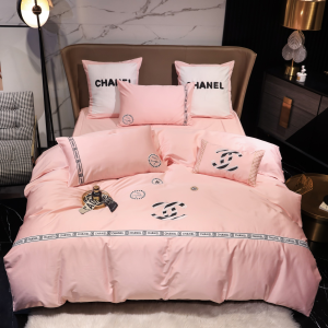 Chanel Comforter Bedding Set Pink
